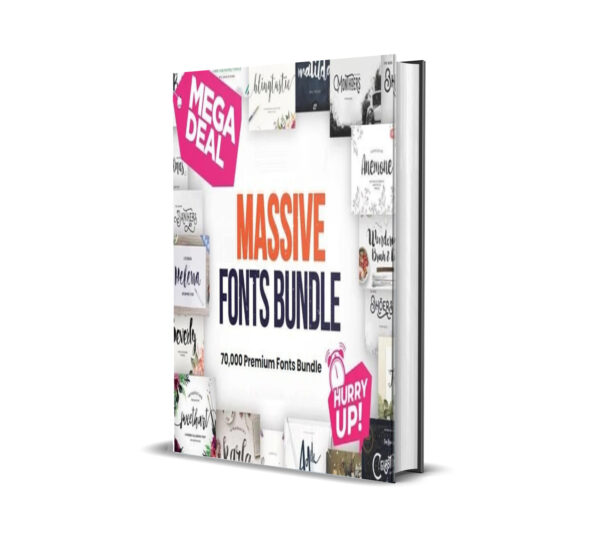 MASSIVE FONTS BUNDLE 70,000 Premium Fonts Bundle