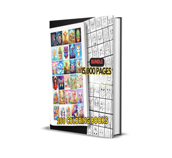 15,000 pages, 200 coloring books